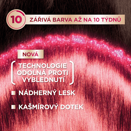 barva na vlasy Intenzivní tmavě červená 4.60 GARNIER Color Sensation