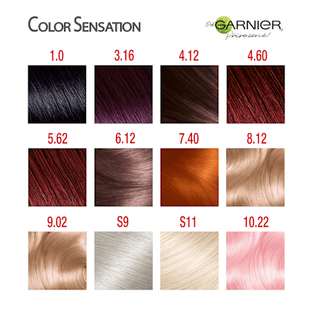 barva na vlasy Intenzivní tmavě červená 4.60 GARNIER Color Sensation