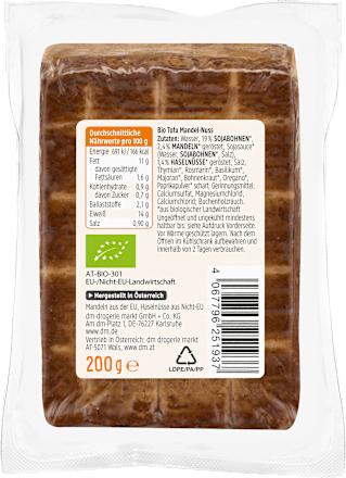 Bio mandulás-mogyorós tofu dmBio