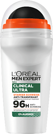 Antitranspirant Deo Roll-On Clinical Ultra Derma Dry L'ORÉAL PARiS MEN EXPERT