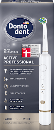Elektrische Zahnbürste Active Professional Pure White/Graphit Blue Dontodent