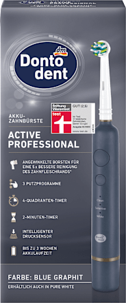 Elektrische Zahnbürste Active Professional Pure White/Graphit Blue Dontodent