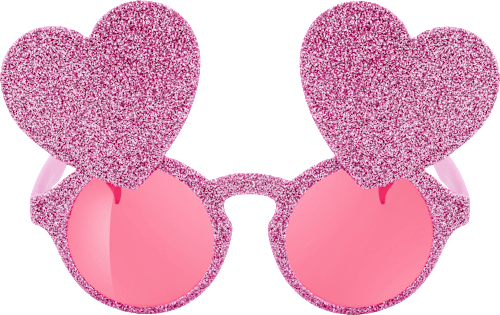 Sonnenbrille pinkfarbene Glitzerherzen SUNDANCE