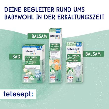 Baby Erkältungszeit Bad mit Thymian & Myrte tetesept