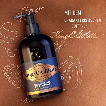 Bartwaschgel King. C. Gillette