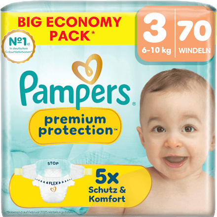 Windeln Premium Protection Gr. 3 (6-10 kg) Big Pack Pampers premium protection