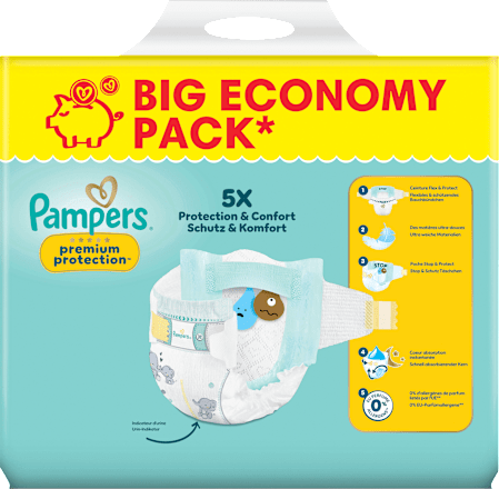 Windeln Premium Protection Gr. 4 (9-14 kg) Big Pack Pampers