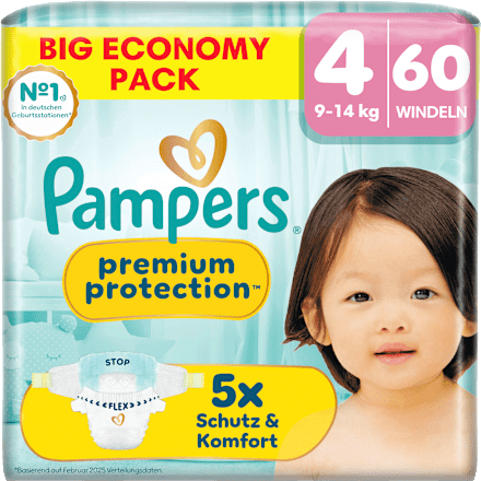 Windeln Premium Protection Gr. 4 (9-14 kg) Big Pack Pampers premium protection