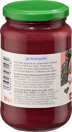 Pasterizovana kaša od jabuke, crne ribizle i maline dmBio