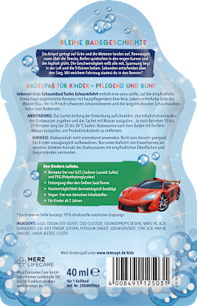 Schaumbad Turbo Schaumfahrt tetesept: KIDS