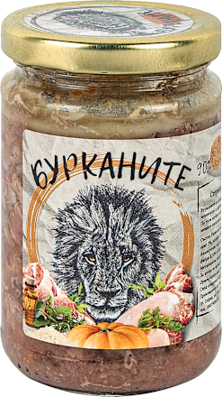 Храна за котки с говеждо и пилешки сърца БУРКАНИТЕ