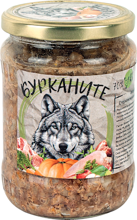 Храна за кучета с пиле и свинско сърце БУРКАНИТЕ