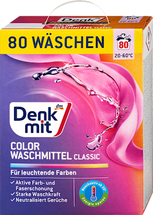 Detergent pudră pentru rufe color 80 spălări Denkmit