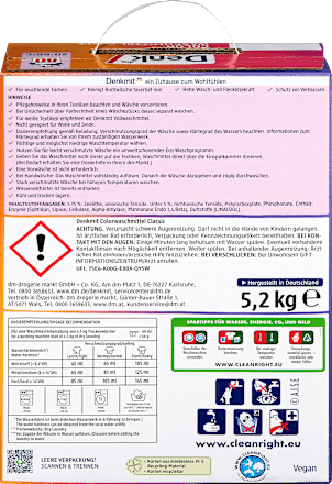 Mosópor színes ruhákhoz XXL, 80 mosás Denkmit