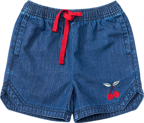Jeansshorts mit Kirsch-Stickerei, blau, Gr. 128 ALANA