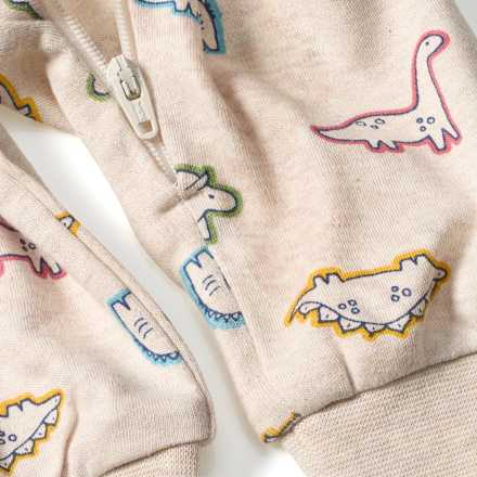 Schlafanzug mit Dino-Muster, beige, Gr. 50/56 ALANA