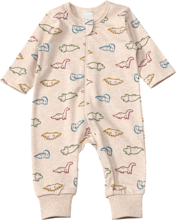Schlafanzug mit Dino-Muster, beige, Gr. 50/56 ALANA