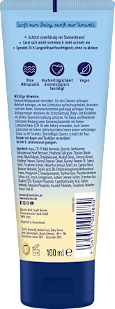 Sonnenmilch Kids sensitiv LSF 50+, parfümfrei Bübchen