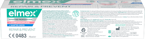 Zahnpasta Sensitive Professional Repair & Prevent Sanftes Weiss elmex