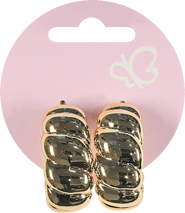 Naušnice – isprepletene, zlatne ACCESSOIRES