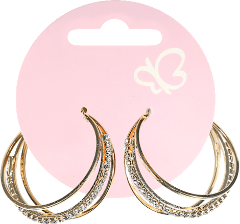 Naušnice – ring, s cirkonima ACCESSOIRES