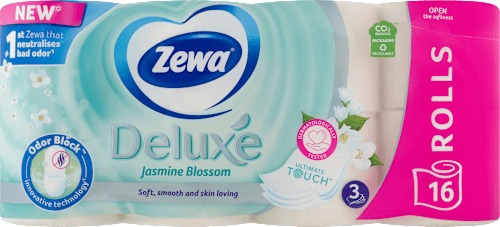 Deluxe Jasmine Blossom toaletni papir - 3 slojni, 2400 listića Zewa