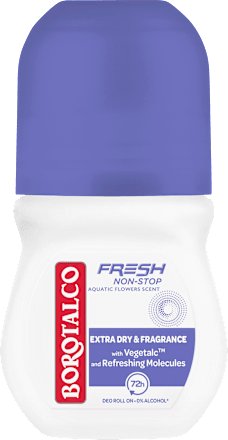 Antitranspirant Deo Roll-on FRESH Non-Stop Aquatic Flowers Scent Borotalco