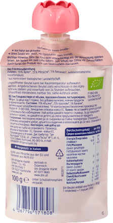 Quetschie Pfirsich & Banane in Apfel ab 1 Jahr babylove