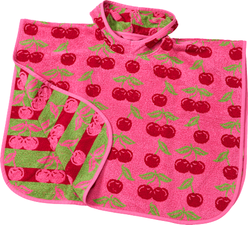 Badeponcho mit Kirsch-Muster, pink, Gr. 0 ALANA
