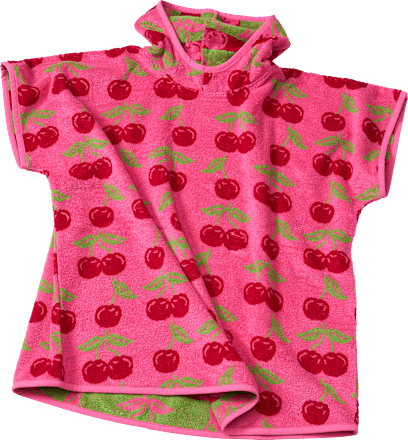 Badeponcho mit Kirsch-Muster, pink, Gr. 1 ALANA