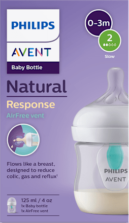 kojenecká lahev Natural Response s ventilem AirFree 0m+, 125ml PHILIPS AVENT