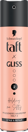 Haarspray taft x Gliss Holding me softly Schwarzkopf taft