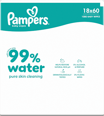Feuchttücher 99 % water (18x60 St) Pampers
