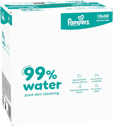 Feuchttücher 99 % water (18x60 St) Pampers
