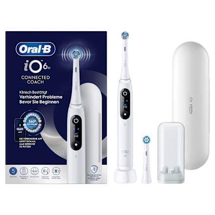 Oral-B iO Series 6 ホワイト 本体 Oral-B Elektrische Zahnbürste iO Series 6 White, 1 St dauerhaft