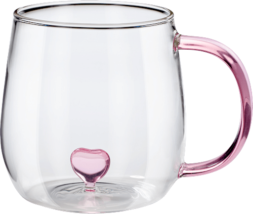 Glasbecher mit Herz (400 ml) Dekorieren & Einrichten