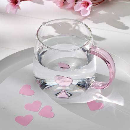Glasbecher mit Herz (400 ml) Dekorieren & Einrichten