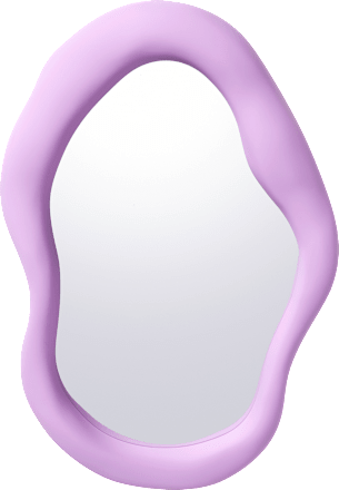 Spiegel aus Kunststoff, gewellt flieder (40x25 cm) dm home