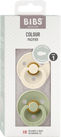 Schnuller Color Latex, symmetrisch, ivory/grün Gr. 1, 0-6 Monate BIBS