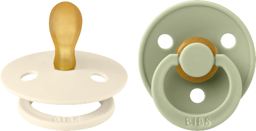 Schnuller Color Latex, symmetrisch, ivory/grün Gr. 1, 0-6 Monate BIBS