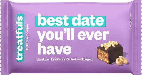 Rohkostriegel, dunkle Erdnuss-Schoko treatfuls