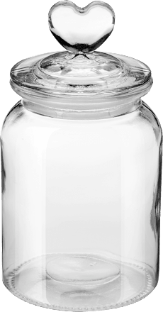 Glasvorratsdose mit Herzdeckel (900 ml) Dekorieren & Einrichten
