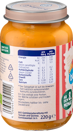 Piure de legume la tigaie și quinoa 8+ babylove