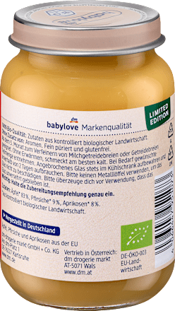 Deserek Bio jabłko brzoskwinia morela od 5. miesiąca życia babylove