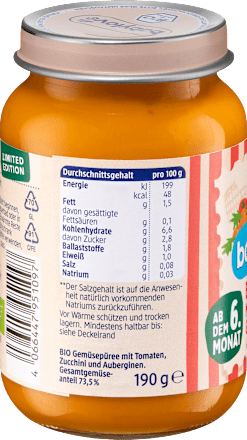 Menü mediterranes Gemüse ab dem 6. Monat babylove