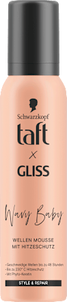 Schaumfestiger Wellenmousse Taft x Gliss Wavy Baby Schwarzkopf taft