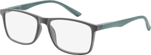 Fertig-Lesebrille Vollrand grau türkis +1,00 Visiomax