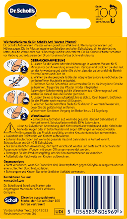 Warzen-Entferner-Pflaster Scholl