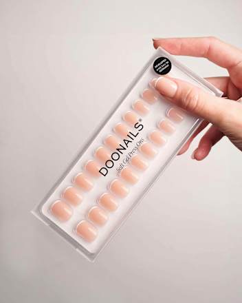Künstliche Nägel, Soft Gel Press Ons Classic French Extra Short Square Doonails