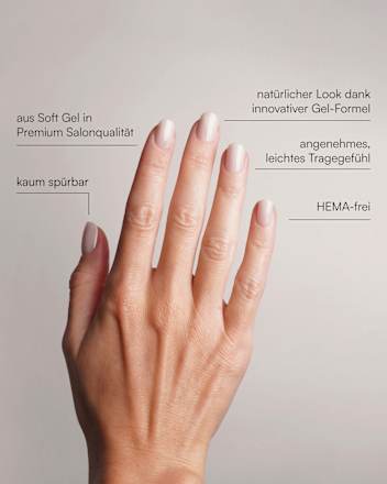 Künstliche Nägel, Soft Gel Press Ons Pillow Talk Extra Short Square Doonails